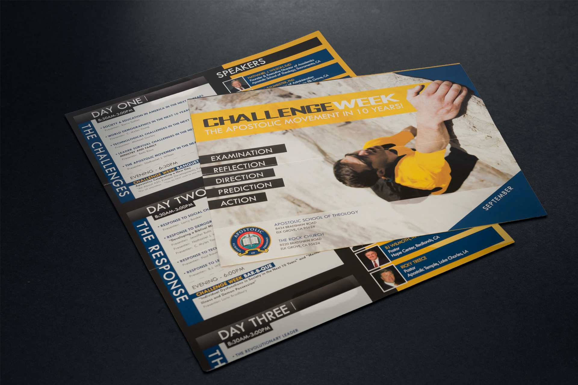 Challenge Week event brochure and program design