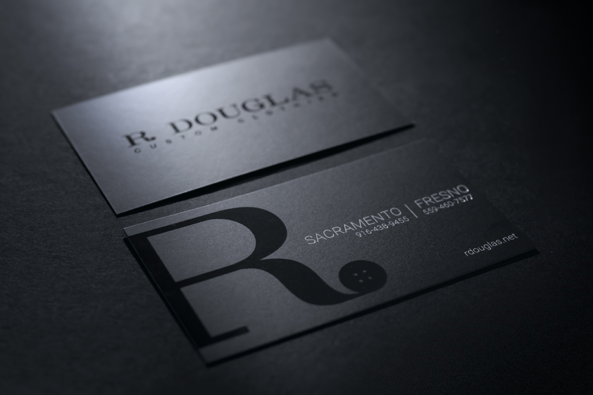 Premium black business card and identity design
